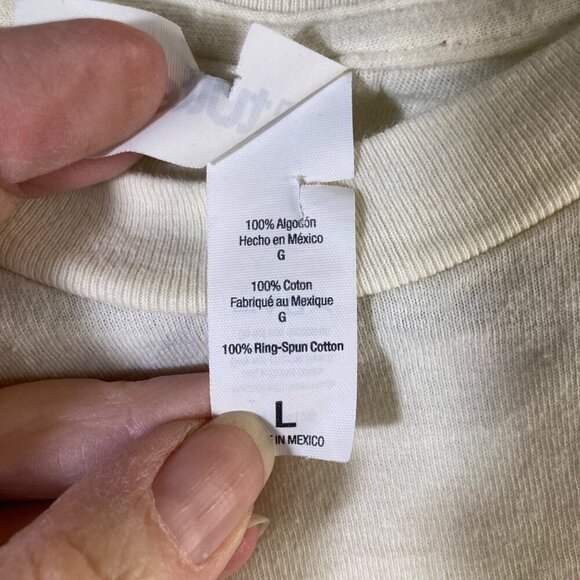 Womens Tultex Tee Most of All I Love Fall Cream Pumpkins L Cotton - Picture 7 of 7